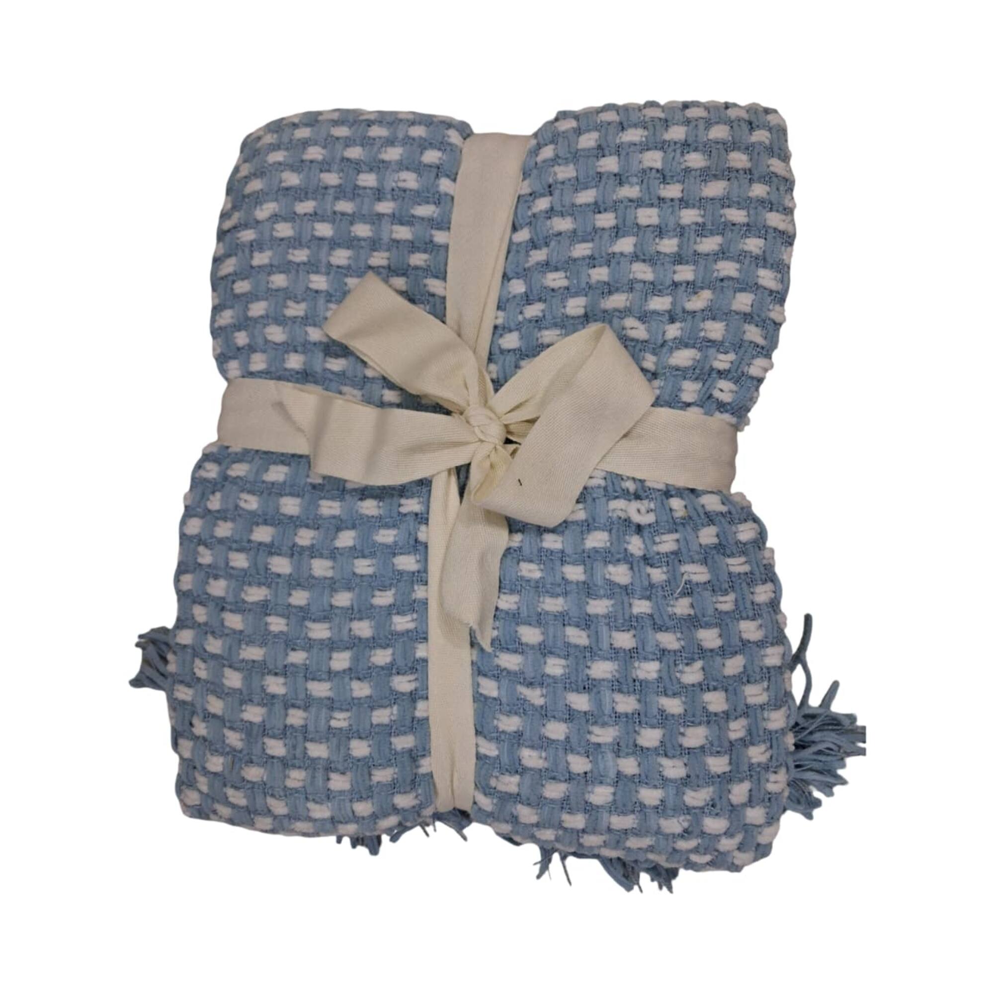 60" x 50" Blue Checkered Throw by Celebrate It™